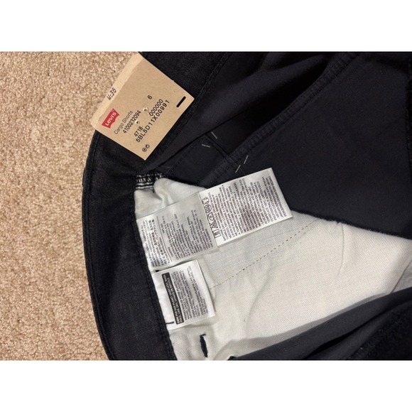 Levi's Mens Cargo Shorts Black Belted Relaxed Fit Cotton Blend size‎ 38 - Picture 5 of 9